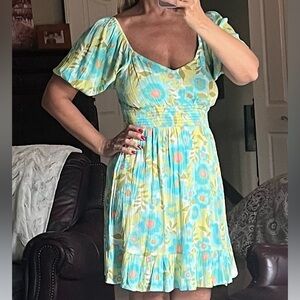 Billabong Floral Mini Dress, worn once, large